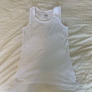 white ribbed tank top